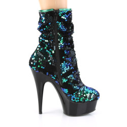 Pleaser DELIGHT-1004 Green Sequins Black Sale Women
