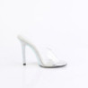 Fabulicious GALA-01DM Transparent Silver Strass Mules