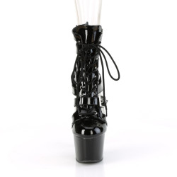 Pleaser ADORE-1013MST Black Patent Women Ankle Boots