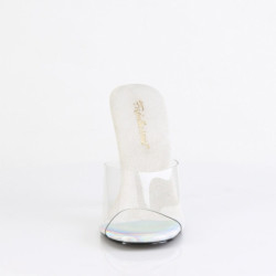 Fabulicious GALA-01DML Transparent Silver Strass Mules