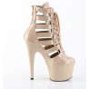 Pleaser ADORE-1013MST Nude Patent Women's Ankle Boots