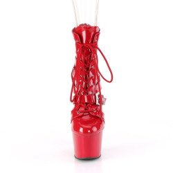 Pleaser ADORE-1013MST Red Patent Ankle High Boots Women