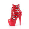 Pleaser ADORE-1013MST Red Patent Ankle High Boots Women