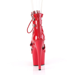 Pleaser ADORE-1013MST Red Patent Ankle High Boots Women