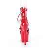 Pleaser ADORE-1013MST Red Patent Ankle High Boots Women