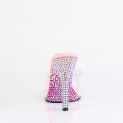 Fabulicious GALA-01DMM Transparent Rose Strass Mules