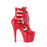 Pleaser ADORE-1013MST Red Patent Ankle High Boots Women