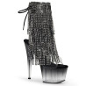 Pleaser ADORE-1017RSFT Transparent Black Ankle Boots