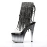 Pleaser ADORE-1017RSFT Transparent Black Ankle Boots