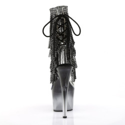 Pleaser ADORE-1017RSFT Transparent Black Ankle Boots