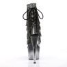 Pleaser ADORE-1017RSFT Transparent Black Ankle Boots