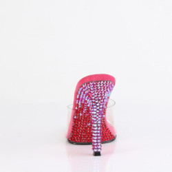 Fabulicious GALA-01DMM Transparent Purple Strass Mules