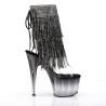 Pleaser ADORE-1017RSFT Transparent Black Ankle Boots
