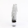 Pleaser ADORE-1017RSFT Transparent Silver Ankle Boots
