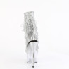 Pleaser ADORE-1017RSFT Transparent Silver Ankle Boots