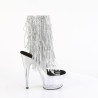 Pleaser ADORE-1017RSFT Transparent Silver Ankle Boots