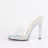 Fabulicious GALA-01DSP Transparent Silver Strass Mules