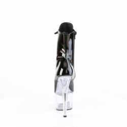 Pleaser ADORE-1020 Black Patent Transparent Ankle Boots