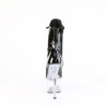 Pleaser ADORE-1020 Black Patent Transparent Ankle Boots