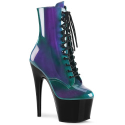 Pleaser ADORE-1020SHG Purple Green Black Ankle Boots