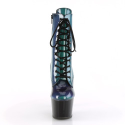 Pleaser ADORE-1020SHG Purple Green Black Ankle Boots