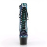 Pleaser ADORE-1020SHG Purple Green Black Ankle Boots
