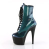 Pleaser ADORE-1020SHG Purple Green Black Ankle Boots
