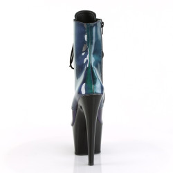 Pleaser ADORE-1020SHG Purple Green Black Ankle Boots