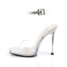 Fabulicious GALA-06 Clear Heeled Ankle Wrap Sandals