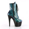 Pleaser ADORE-1020SHG Purple Green Black Ankle Boots