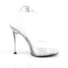 Fabulicious GALA-06 Clear Heeled Ankle Wrap Sandals