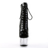 Pleaser ADORE-1021 Black Patent Transparent Ankle Boots