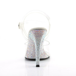 Fabulicious GALA-08DM Silver High Heeled Bridal Sandals