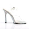 Fabulicious GALA-08DM Silver High Heeled Bridal Sandals