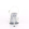 Fabulicious GALA-08MG Clear High Heeled Bridal Sandals