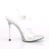Fabulicious GALA-08MG Clear High Heeled Bridal Sandals