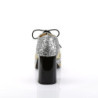 Funtasma ROCK-02 Silver Gold Glitter 70s Disco Shoes Men