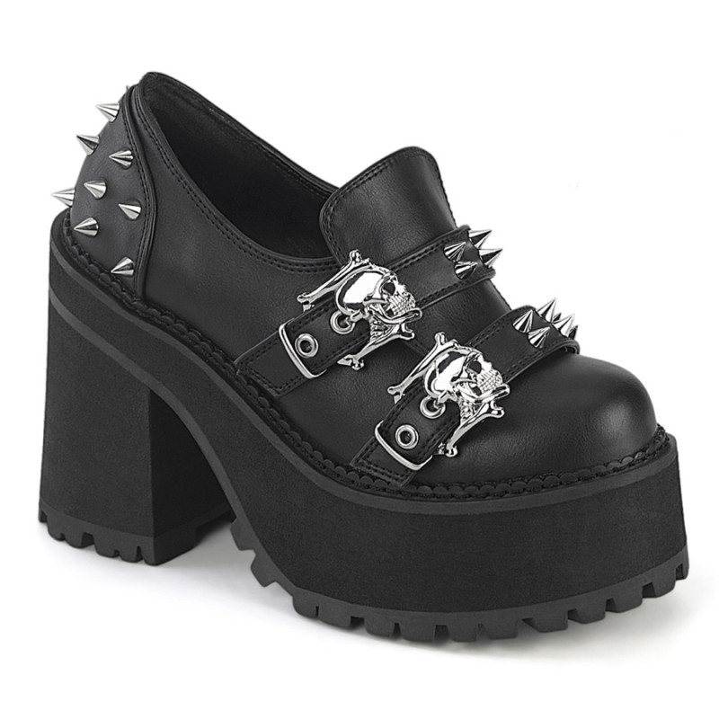 Demonia ASSAULT-38 Black Vegan Chunky Women Shoes Demonia ASSAULT-38 Black Vegan Chunky Women Shoes