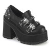 Demonia ASSAULT-38 Black Vegan Chunky Women Shoes