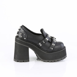 Demonia ASSAULT-38 Black Vegan Chunky Women Shoes