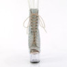 Pleaser ADORE-1021C-RS Silver Strass Transparent Boots
