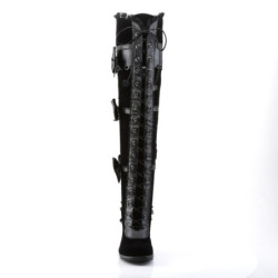 Demonia GLAM-300 Black Vegan Leather Velvet Sale Women