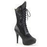 Pleaser Pink Label CHLOE-115 Black Vegan Heels Men