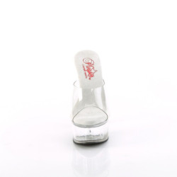 Pleaser GLEAM-601 Transparent High Heeled Mules Women