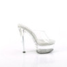 Pleaser GLEAM-601 Transparent High Heeled Mules Women