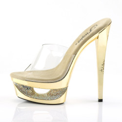 Pleaser ECLIPSE-601DM Transparent Gold Chrome Sale Women