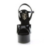 Pleaser GLEAM-609 Black High Heeled Platform Sandals