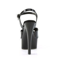 Pleaser GLEAM-609 Black High Heeled Platform Sandals