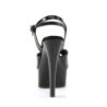 Pleaser GLEAM-609 Black High Heeled Platform Sandals