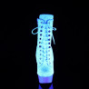 Pleaser DELIGHT-1020LG Neon White Glitter Ankle Boots